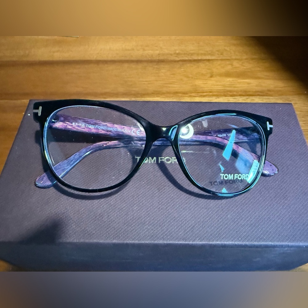 Tom Ford Eyewear with Deep Purple and Black Stripes